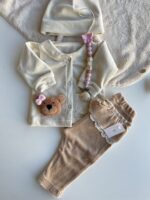 CONJUNTO DE PLUSH PEINADO “LUZ” 
CON APLIQUE: OSITA