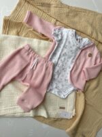 CONJUNTO DE CAMPERA Y PANTALÓN DE WAFFLE - ROSA