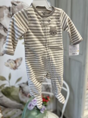 ENTERITO MICROPOLAR “RAYITAS” beige-  CARTERS