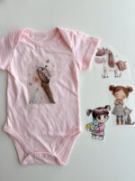 BODY MANGAS CORTAS PARA PERSONALIZAR - ROSA